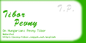 tibor pevny business card